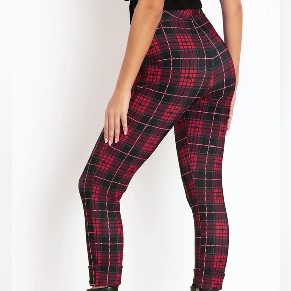 Blackmilk “TARTAN RIBBON CUFFED PANTS - LIMITED” Size Medium M NWT Holiday - Picture 5 of 16